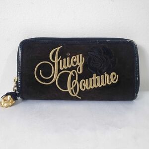 Juicy Couture Brown Velour Zip Around Princesss Wallet